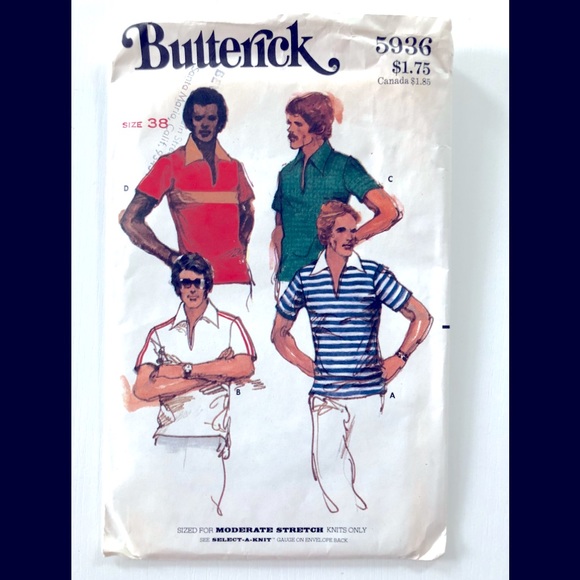 TG 70s Sewing pattern for men’s shirt size 40 chest medium - Picture 11 of 15